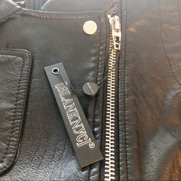 BLANK NYC NWT Black Vegan Leather Mouth Off Vest M - Picture 11 of 16